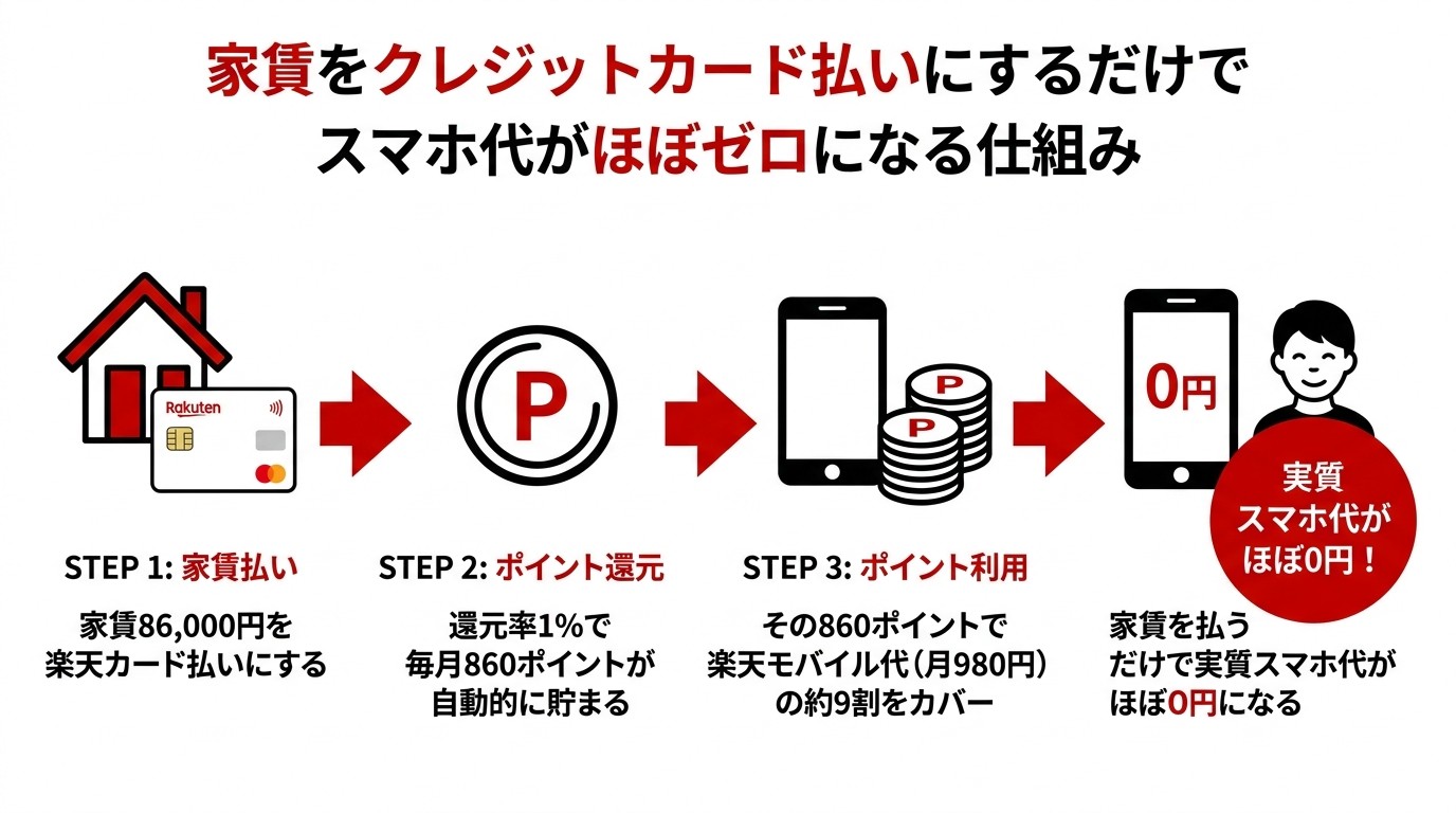 家賃カード払いでスマホ代ほぼゼロの仕組み