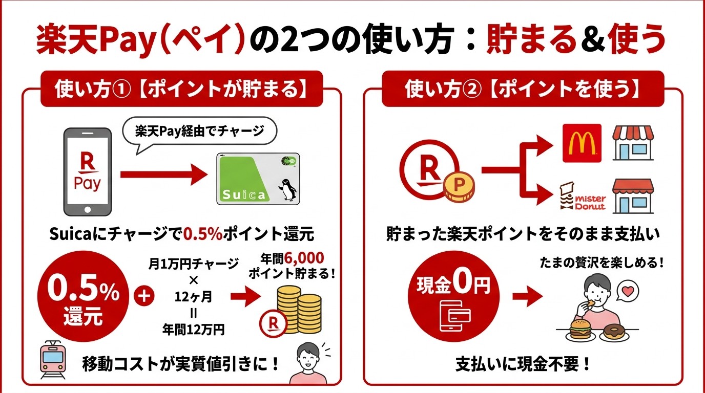 楽天Pay 貯まる使い方と使う使い方